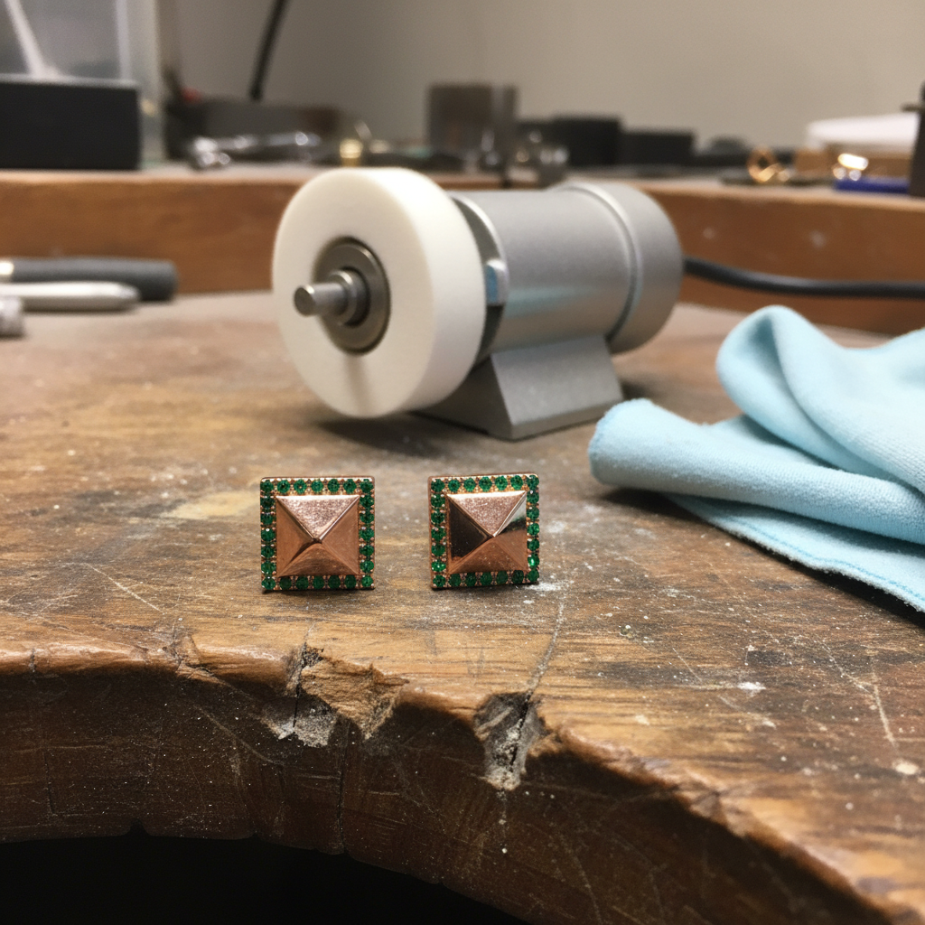 Minnie Mouse Emerald Earrings view 3