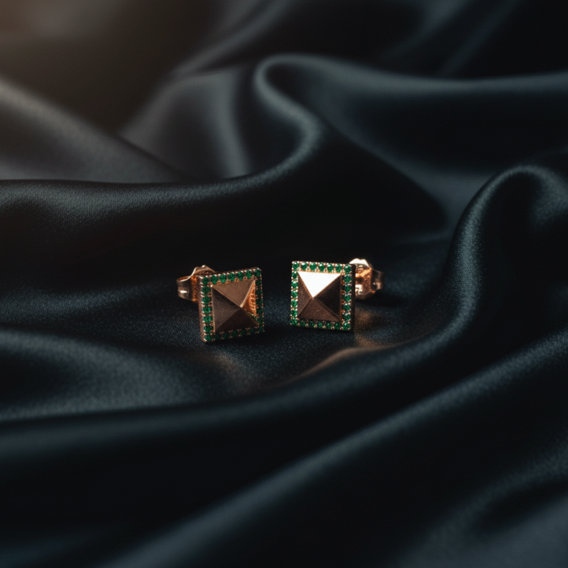 Minnie Mouse Emerald Earrings